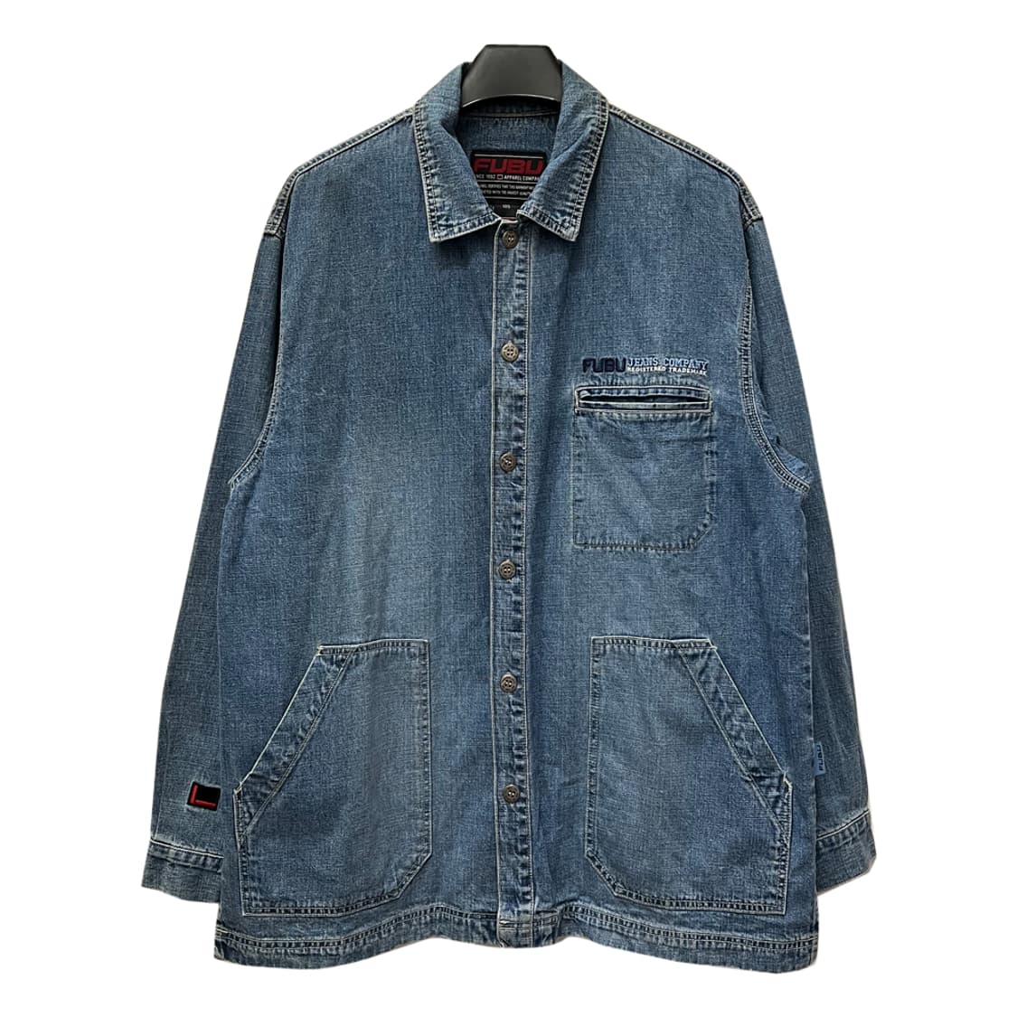 90s FUBU 후부 데님 셔츠 초어 자켓 105 상품이미지1
