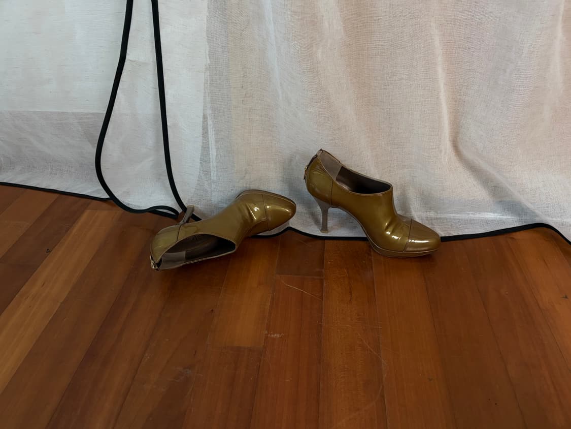 GINZA Kanematsu patent ankle boot heel 상품이미지5