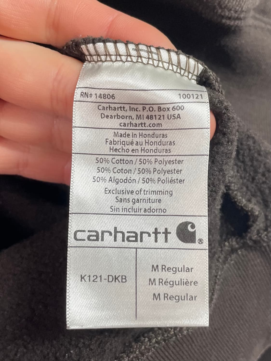 칼하트 오리지널 핏 브라운 후드티 (on.444) 상품이미지5