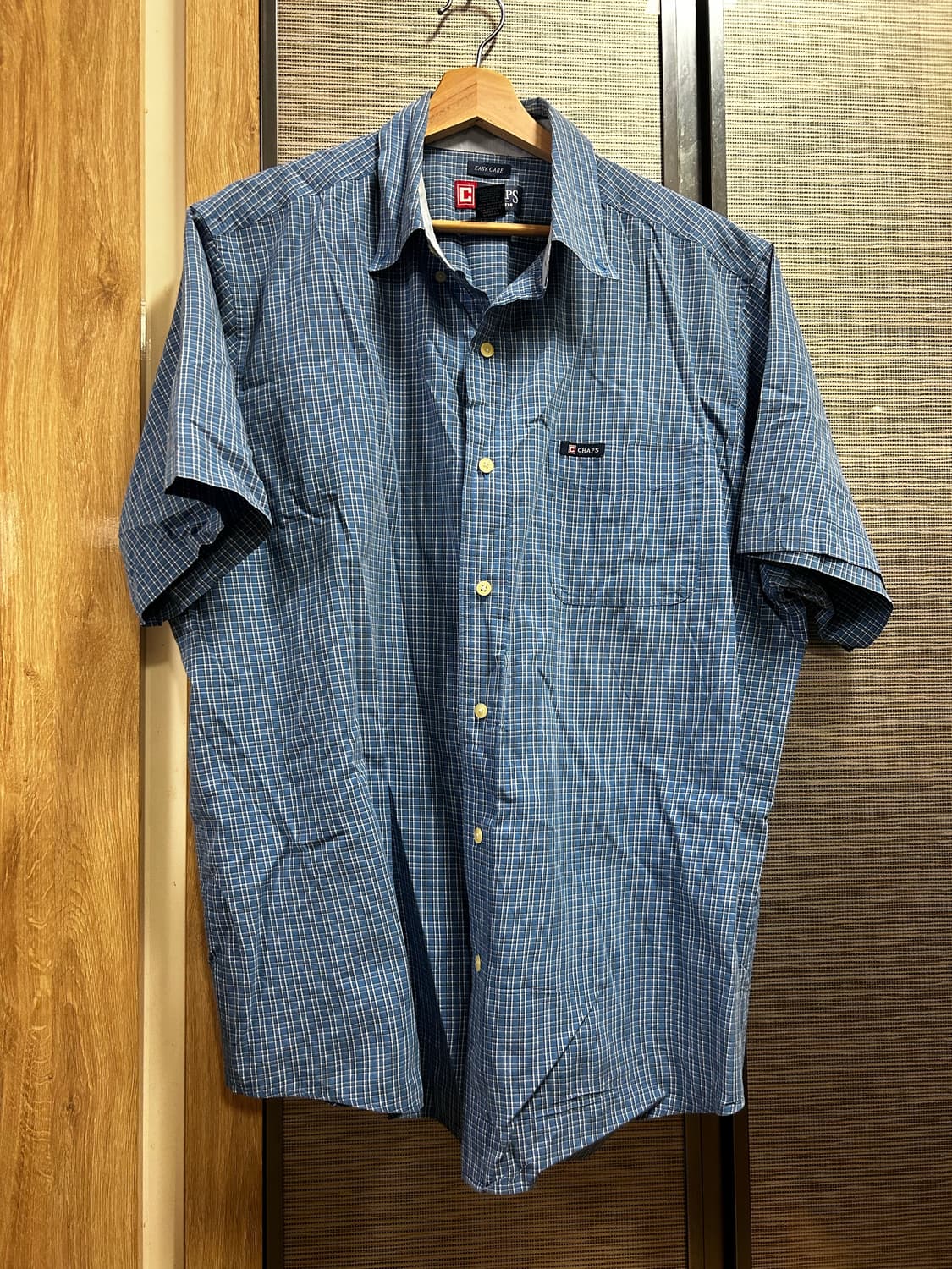 챕스 랄프로렌 블루 체크 반팔셔츠 상품이미지1