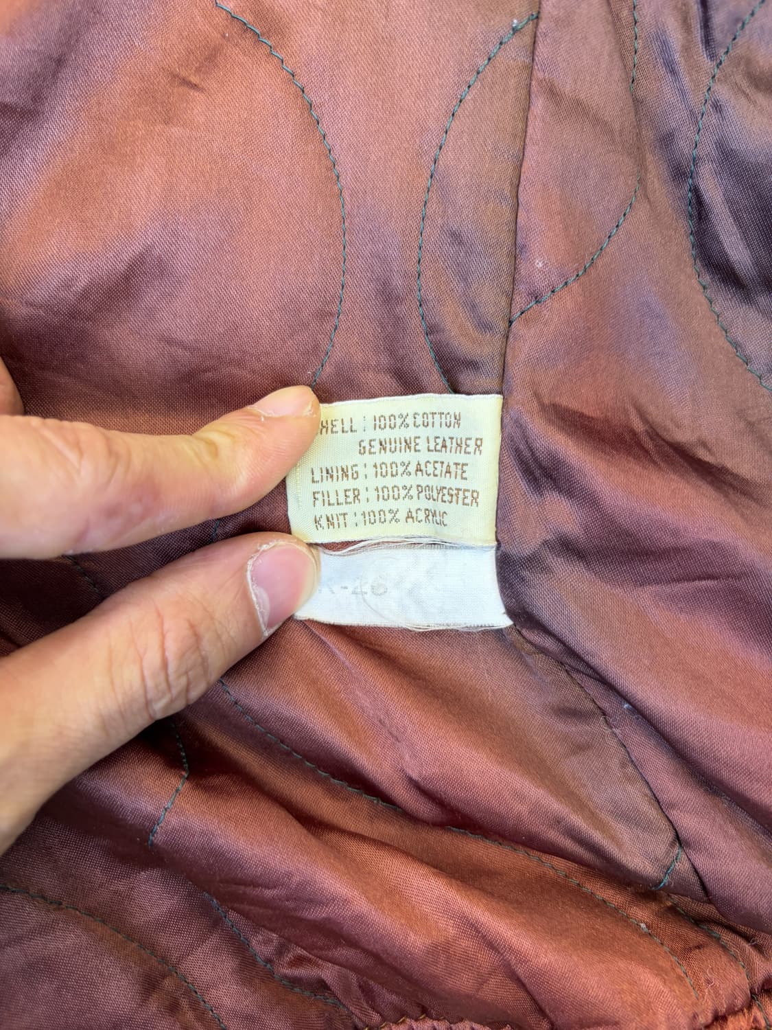 이글 패스 90s 레더 코튼 봄버 자켓 상품이미지7