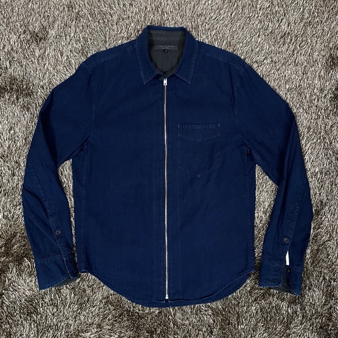랙앤본 rag&bone 진청 데님 지퍼 셔츠 자켓 S 상품이미지1