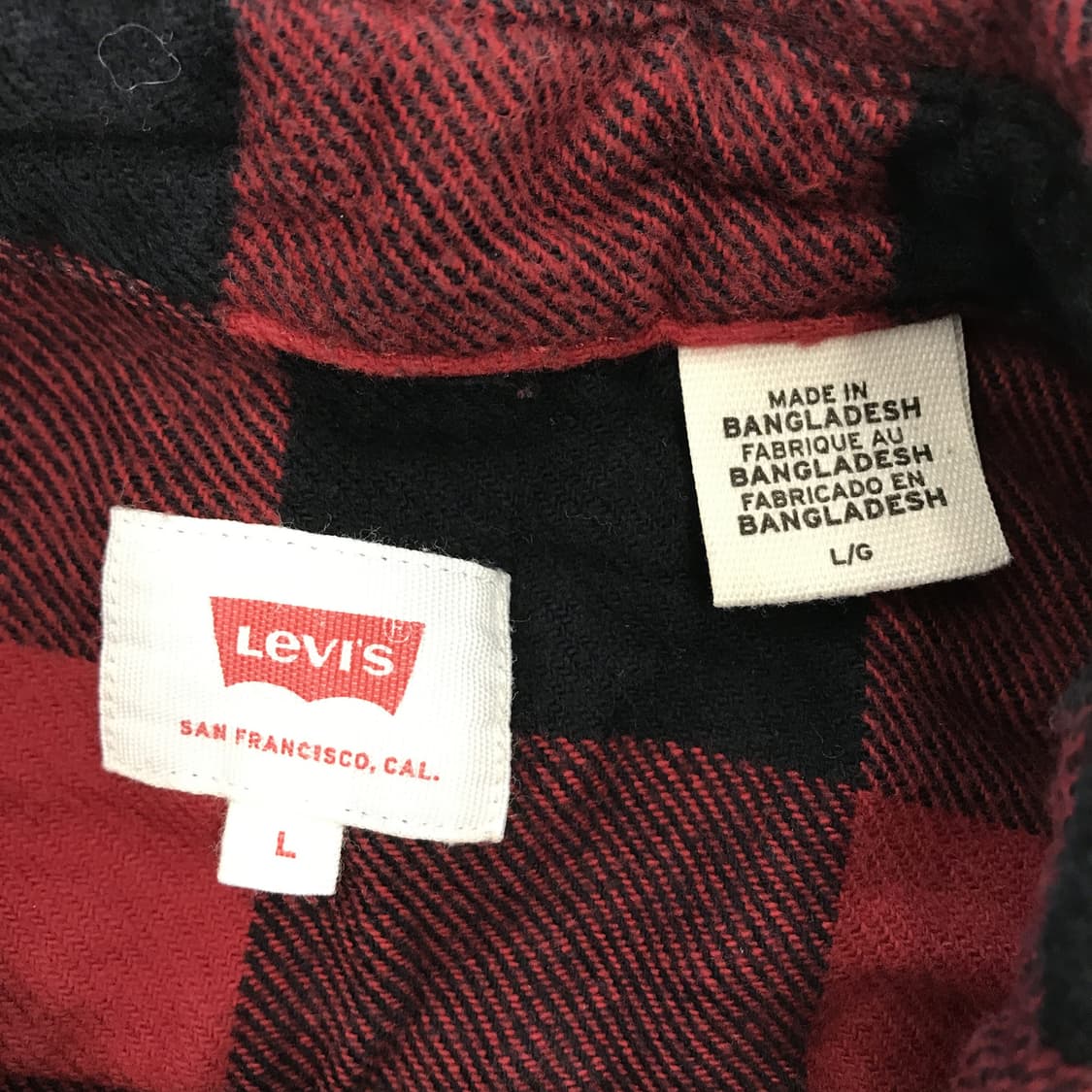리바이스 버팔로 레드 체크셔츠 [L] 상품이미지5