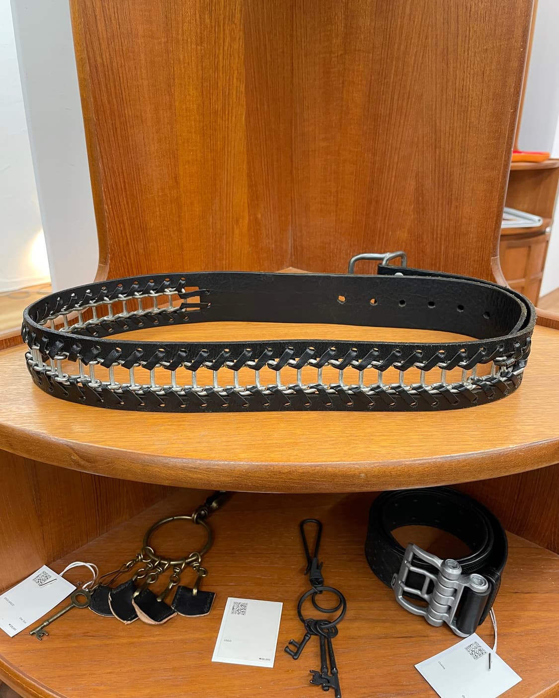 디스퀘어드2 메탈 체인 레더 벨트 상품이미지3