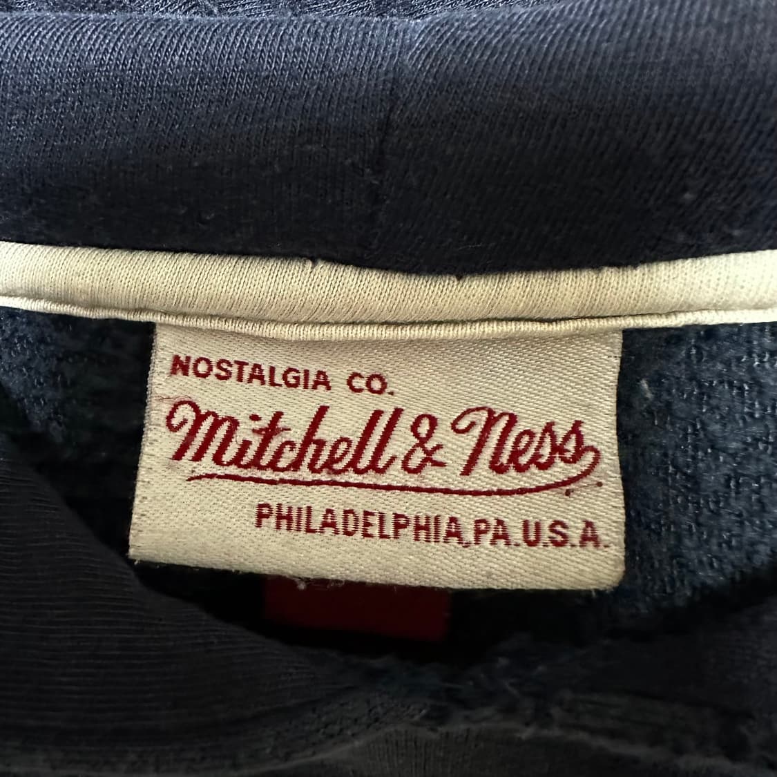 [M]미첼엔네스 레드삭스 네이비 후드티 상품이미지4