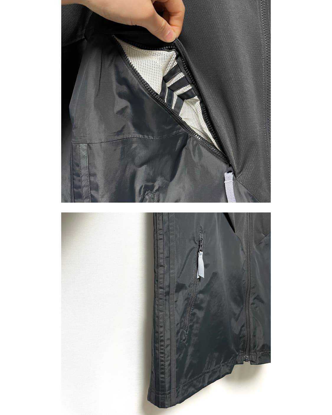 아디다스 프리미엄 라이딩 바람막이 자켓 _ 차콜 상품이미지5