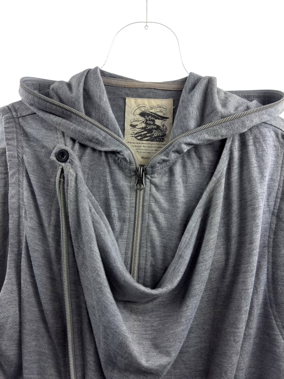 JPN Y2K 이중레이어드 베스트집업1312 상품이미지4