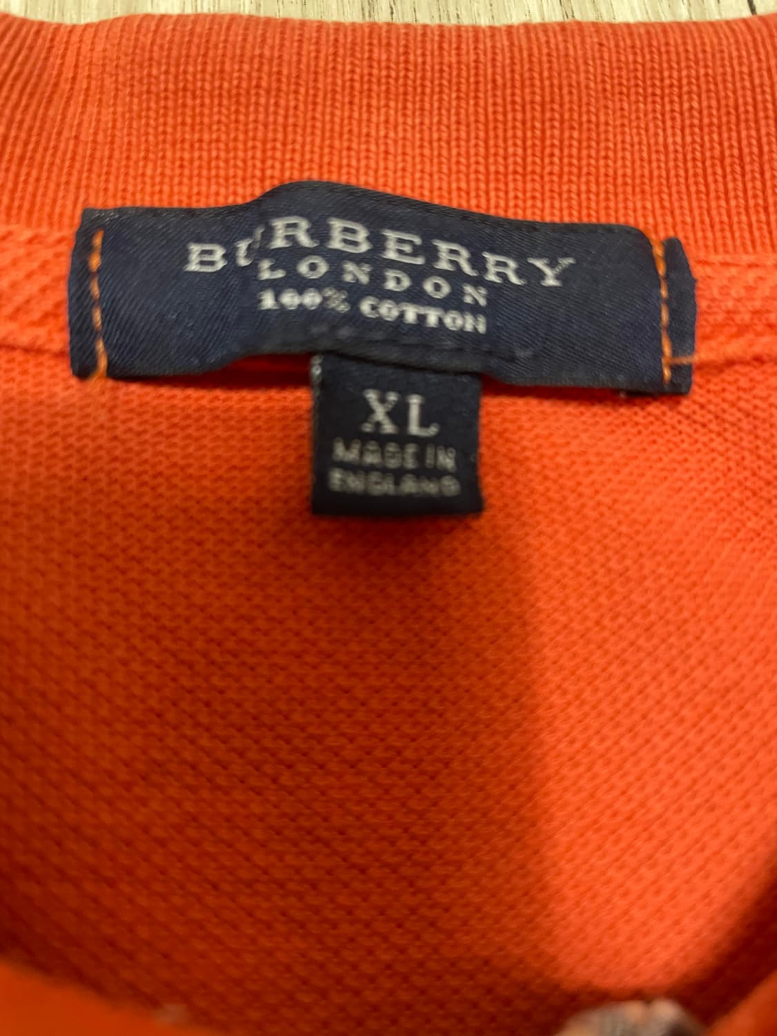 Burberry - 00's 오렌지 카라티 (XL 추천) 상품이미지4