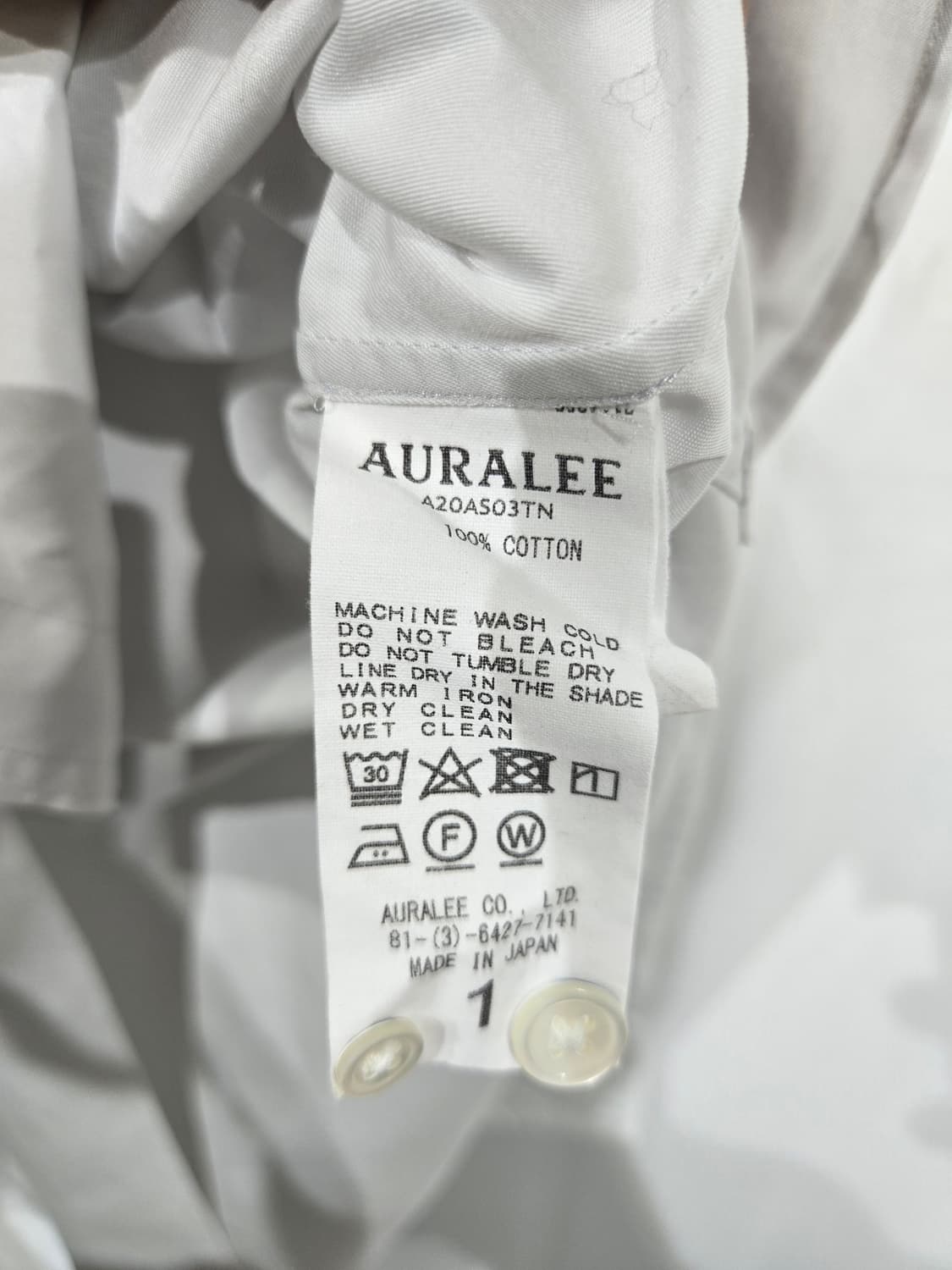 오라리 화이트 차이나카라 밴드카라 셔츠 상품이미지6