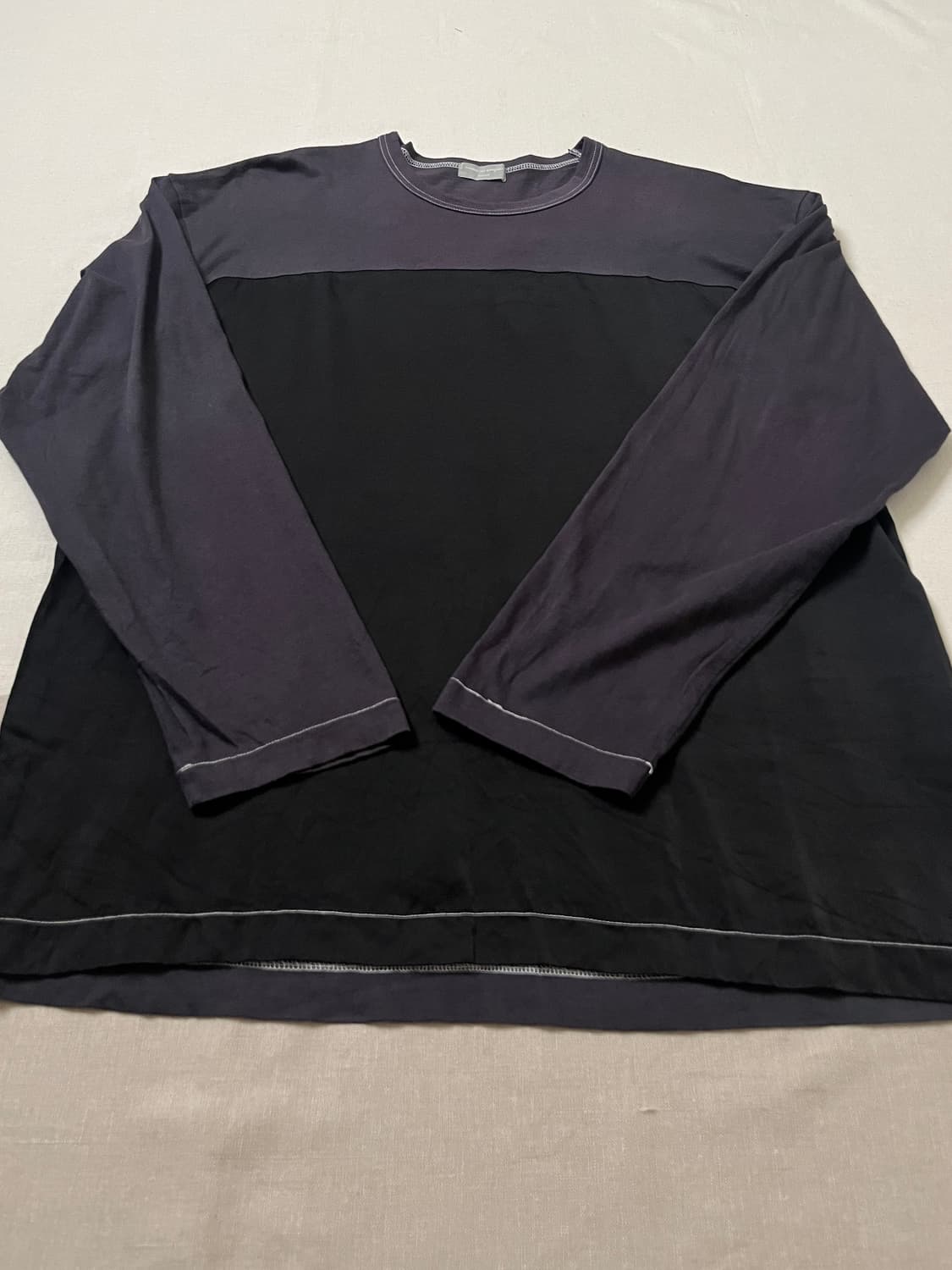 90s 꼼데가르송 옴므 컬러블럭 티셔츠 comme des garcons 상품이미지3