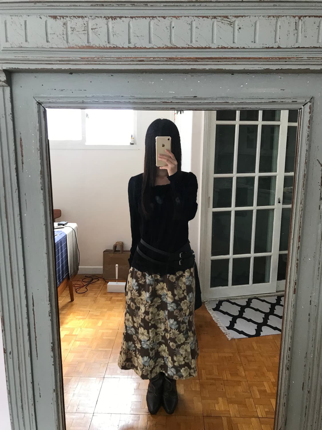 vintage pattern skirt 상품이미지3