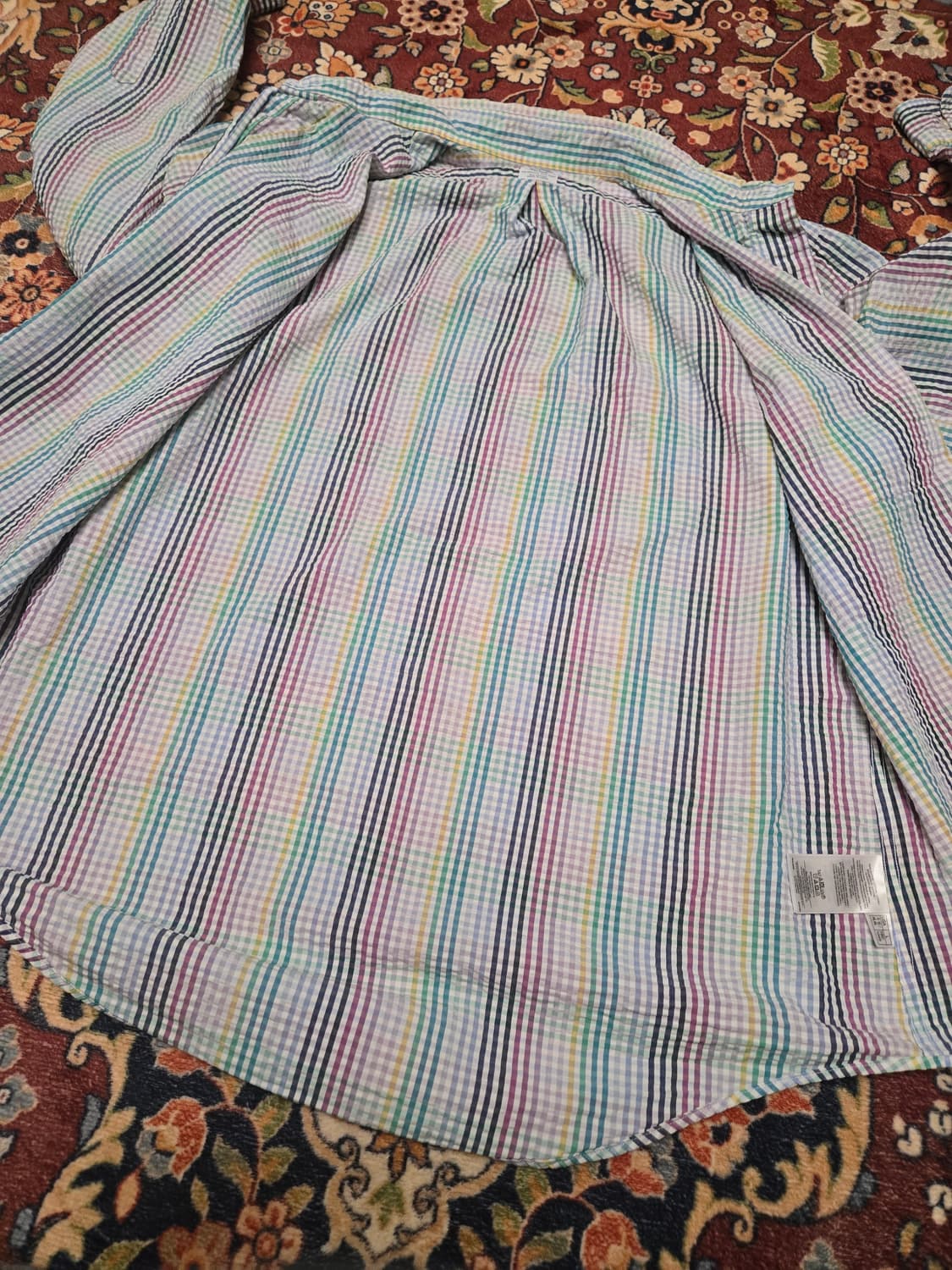 브룩스브라더스 멀티 체크 시어서커 셔츠 L 상품이미지7