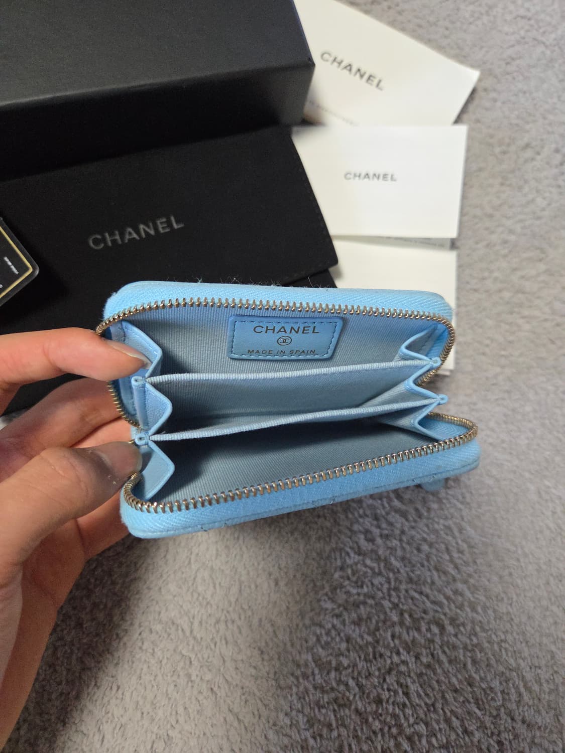 [정품/풀구성] 샤넬 CC 로고 클래식 캐비어 코인 카드지갑 상품이미지6