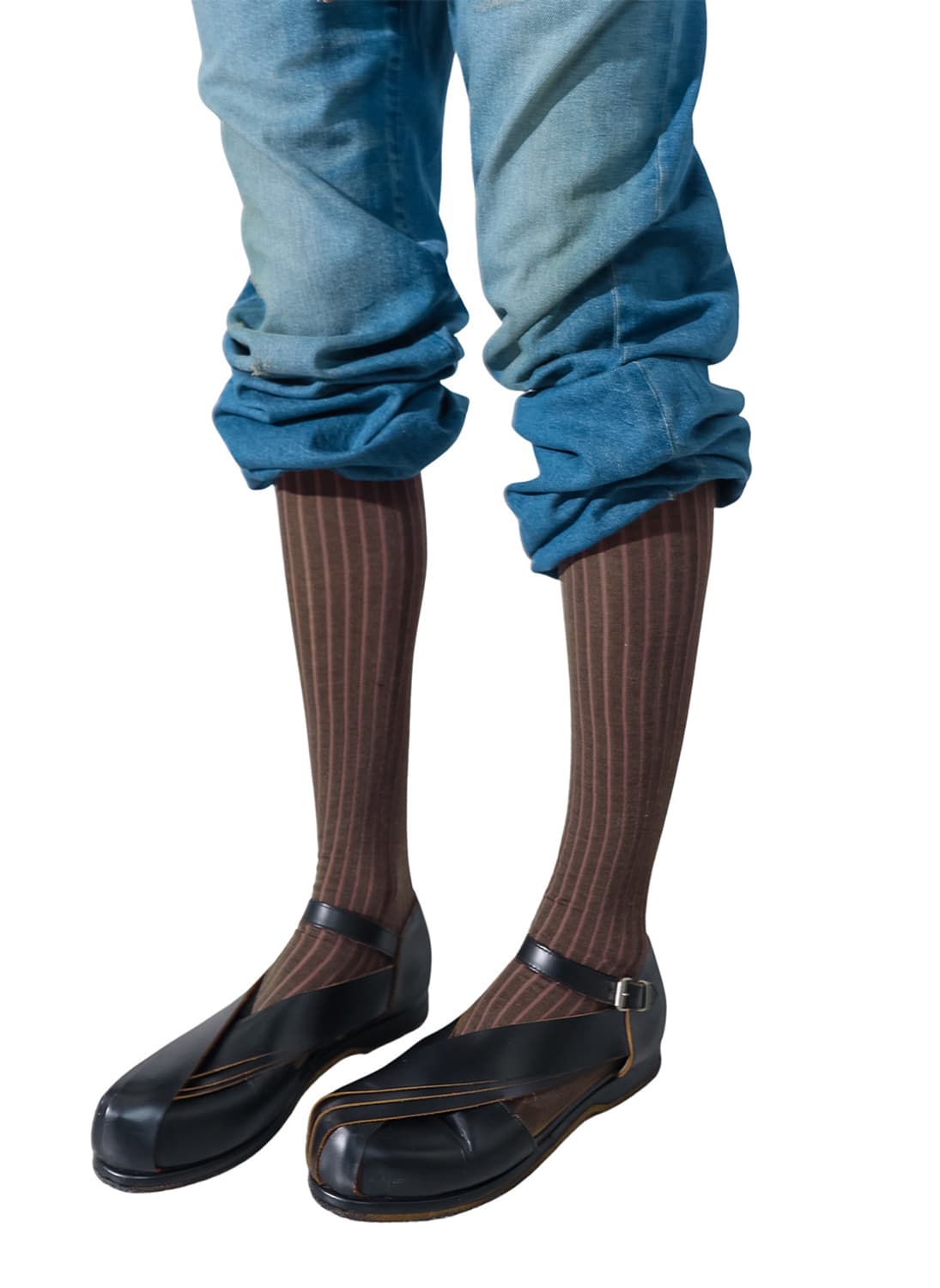 [F]퍼버즈 26ss 코튼 시어 립 양말/브라운 상품이미지1