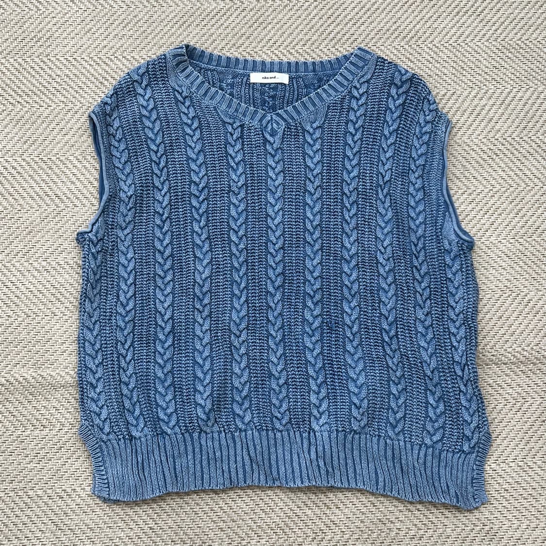 니코앤드 꽈배기 니트 베스트 r2958  상품이미지1