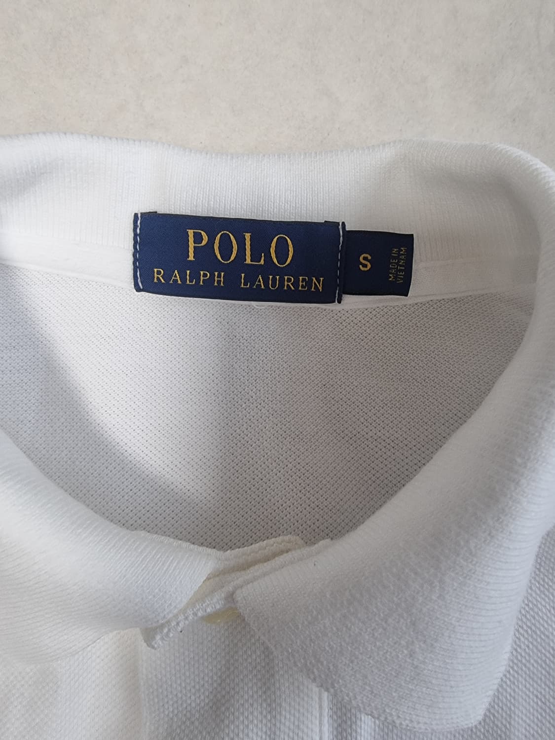 폴로 랄프로렌 화이트 반팔 카라티 S 상품이미지3