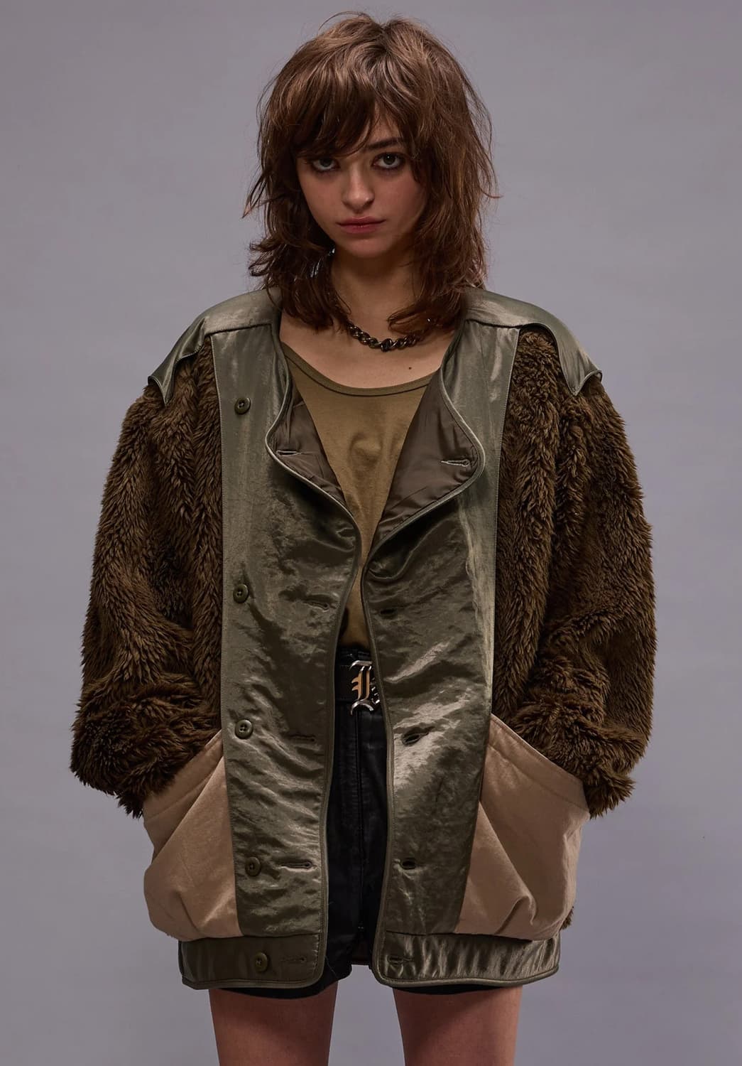 [M,L]알써틴 R13 Cocoon 퍼 자켓 상품이미지1