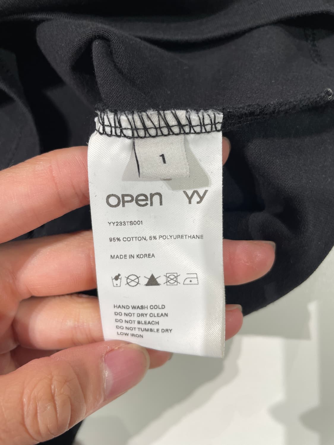 오픈 와이와이 블랙 아이 러브 yy 큐빅 크롭티 상품이미지8
