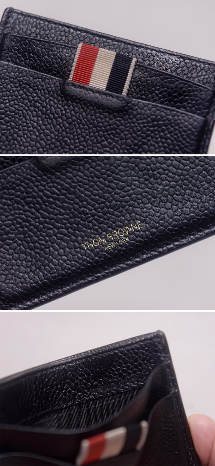 톰브라운 RWB 탭 그레인 페블레더 2cc 카드지갑 상품이미지10
