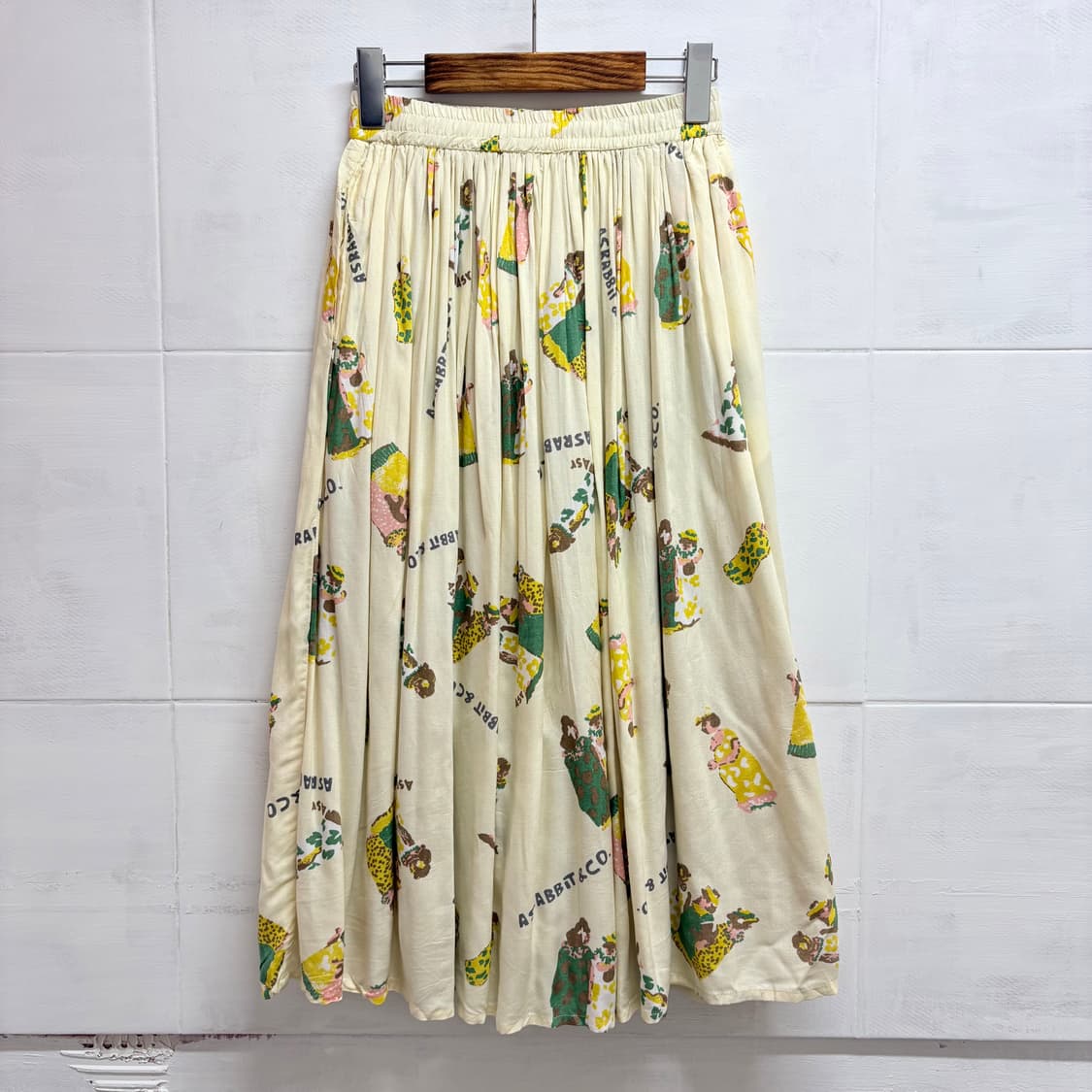 ASRabbit 패턴 롱 플레어 스커트 JPN 상품이미지1