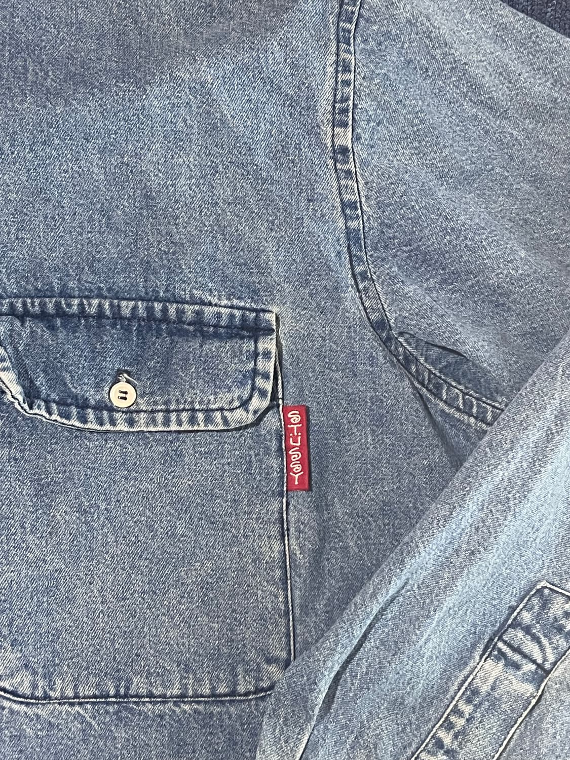 80s stussy denim button shirt 상품이미지5