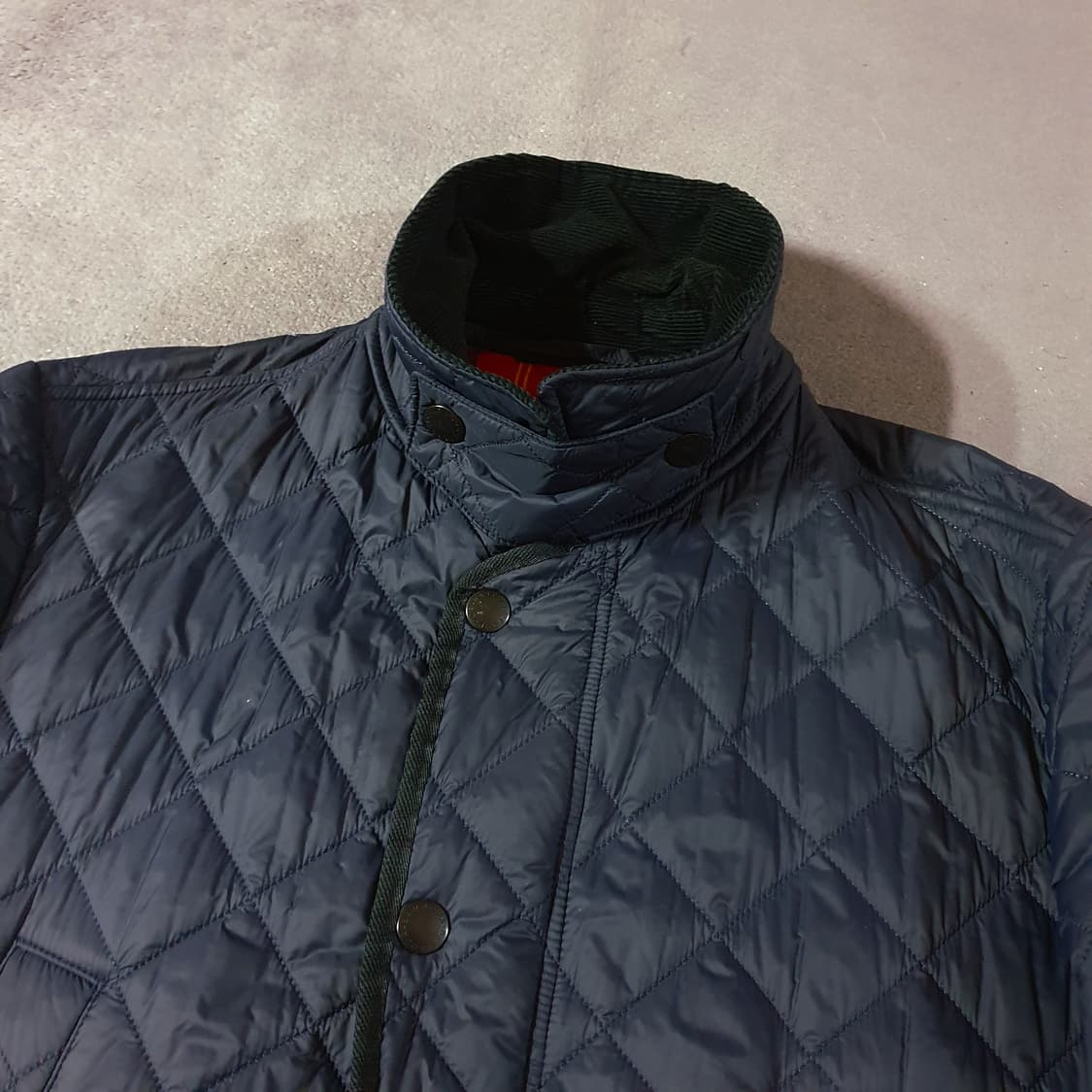 바버 퀼팅 자켓 M 네이비 상품이미지6