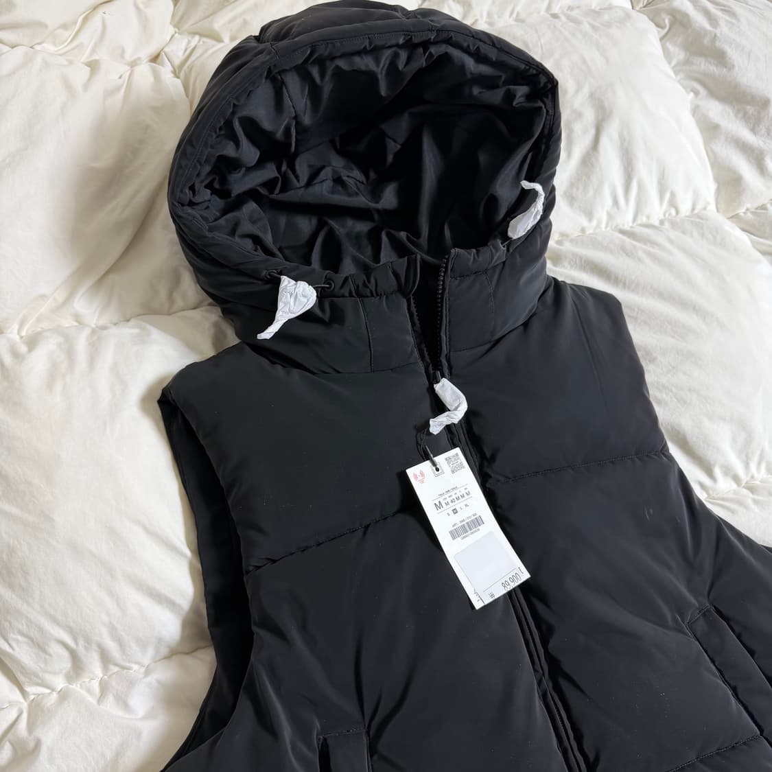 (M) Zara 자라 패딩 조끼 블랙  상품이미지2