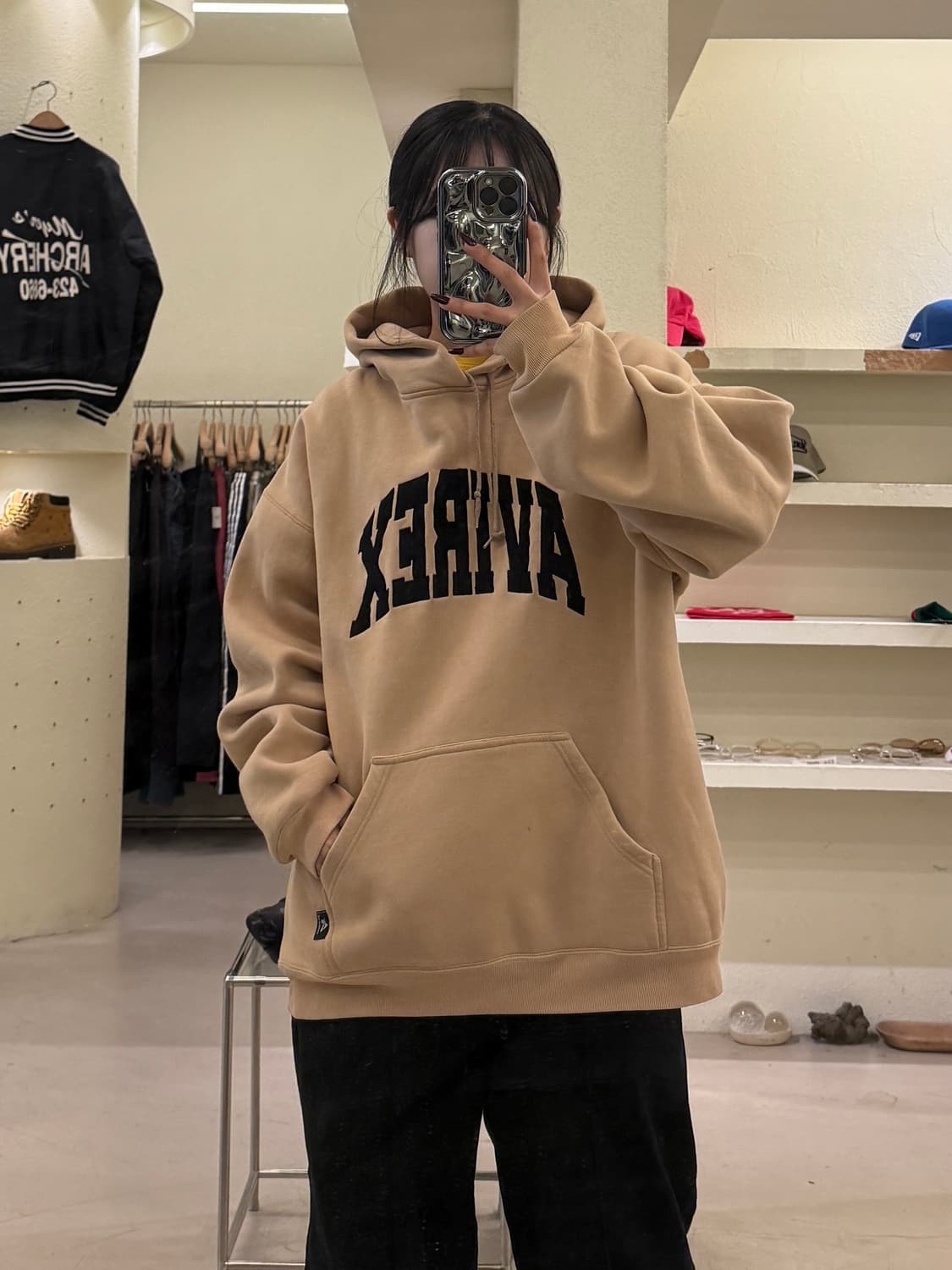 아비렉스 빅로고 박시핏 후드티 U1419 상품이미지1