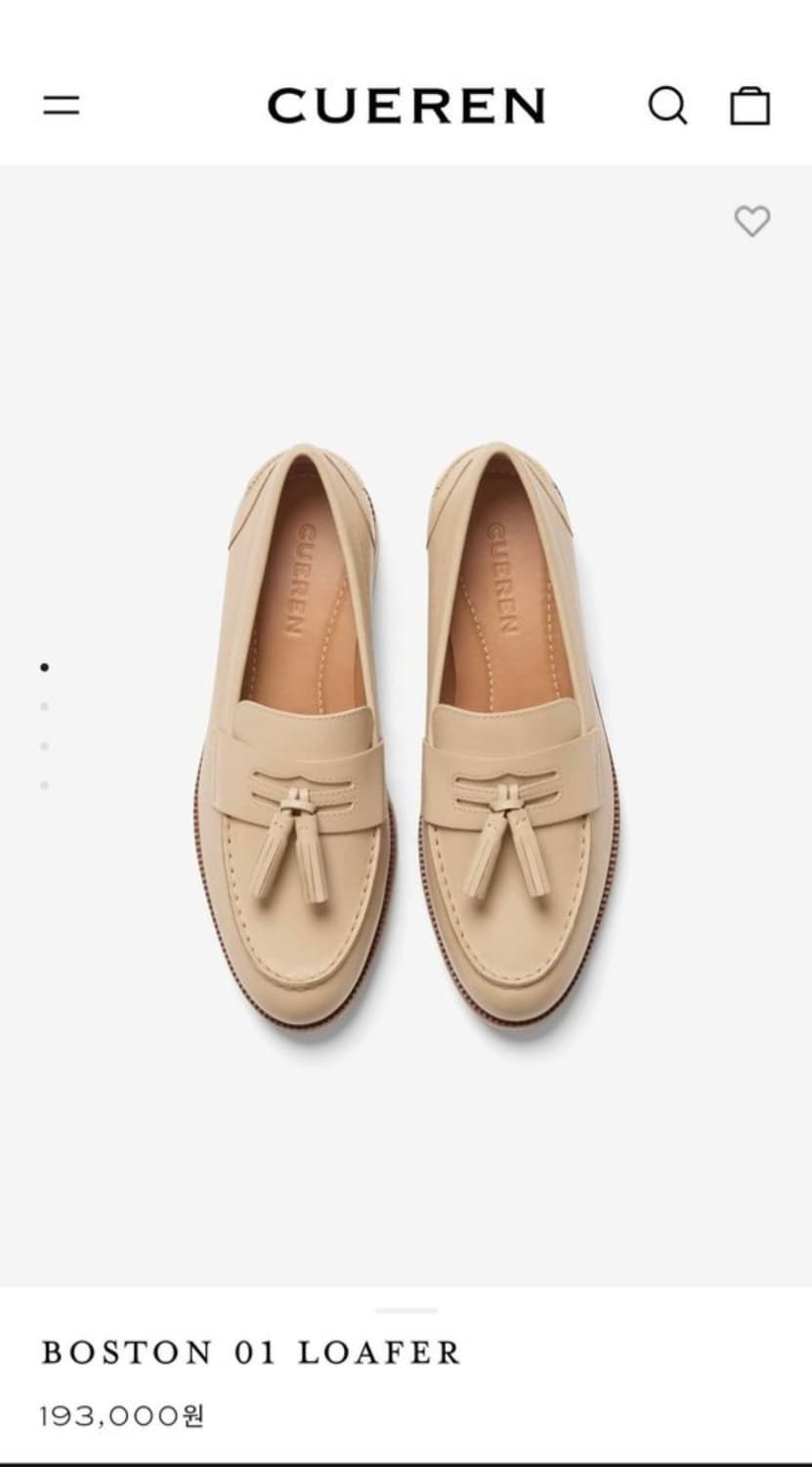 쿠에른 CUEREN 보스톤01 태슬 로퍼 단화 베이지 230~235 상품이미지2