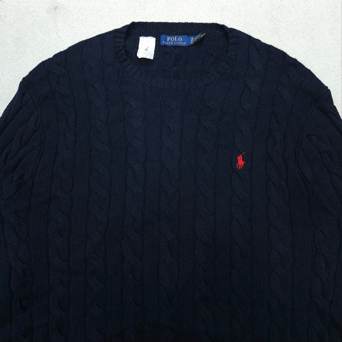 폴로 랄프 로렌 신형 QR 케이블 니트 XL 상품이미지4