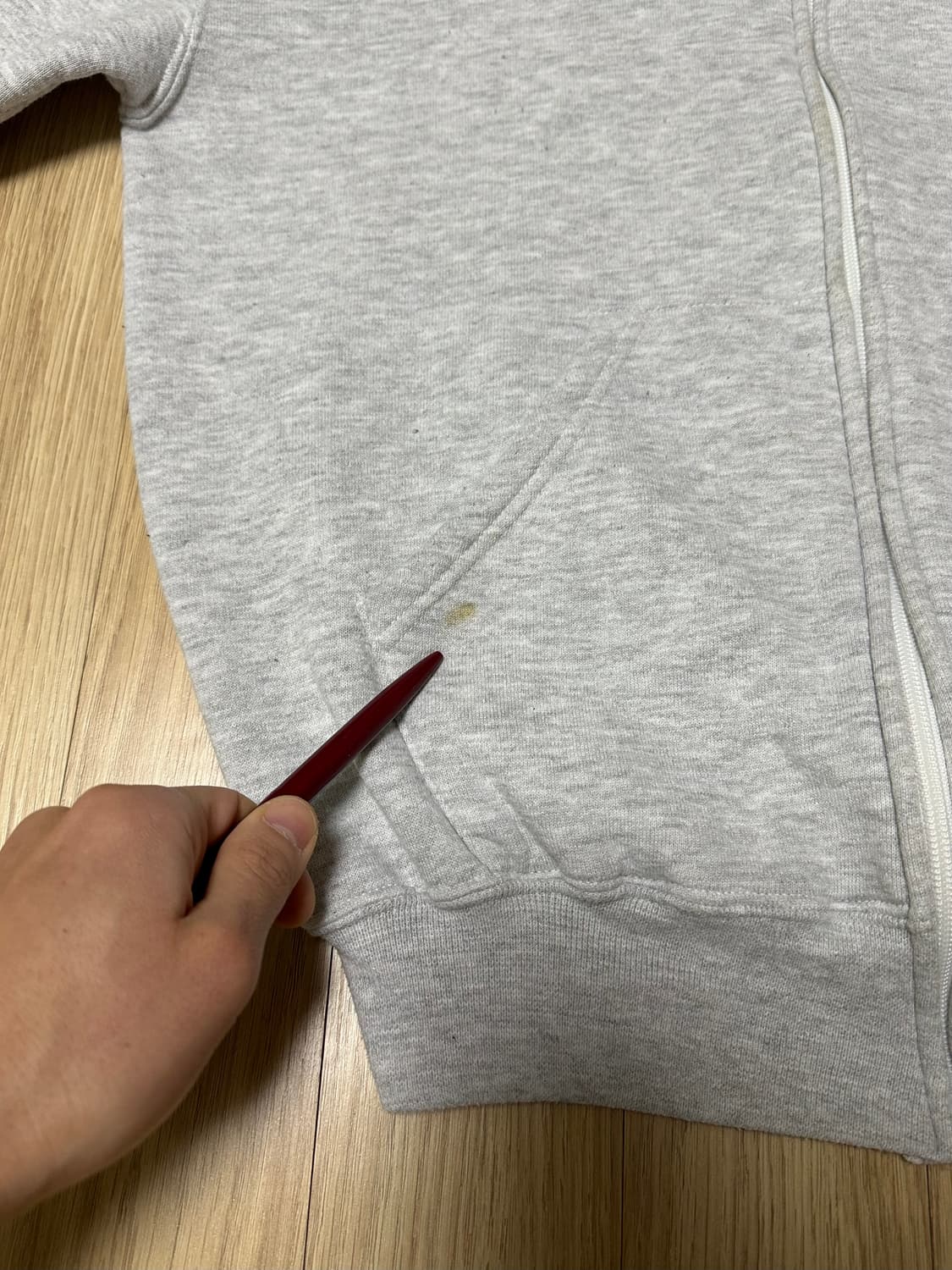 90s 빈티지 러셀 후드집업 그레이 L 상품이미지7