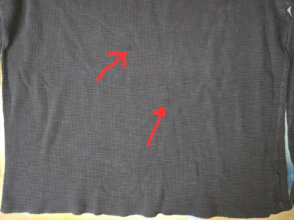 90s RRL 더블알엘 와플 니트 크루넥 롱 슬리브 티셔츠 그레이 상품이미지5