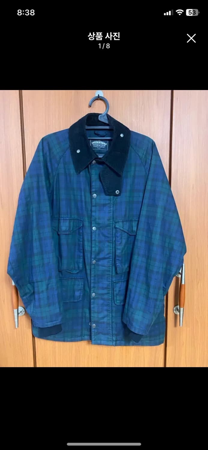 [Frizm] 프리즘웍스 로얄 헌팅 자켓 블랙와치 M사이즈 상품이미지1