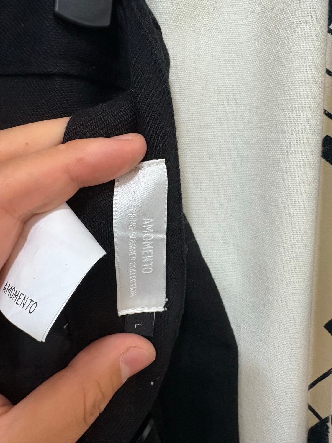 아모멘토 / 커브드 심 데님 블랙 상품이미지6