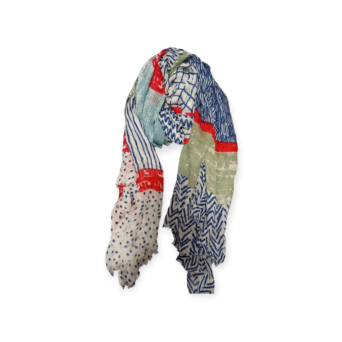 모리걸 블루 패턴 스카프 상품이미지1