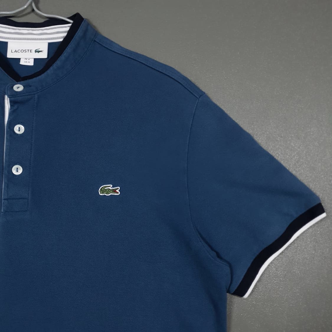 100) 라코스테 신형 20ss 우븐 헨리넥 반팔 폴로 셔츠 LCST 상품이미지3