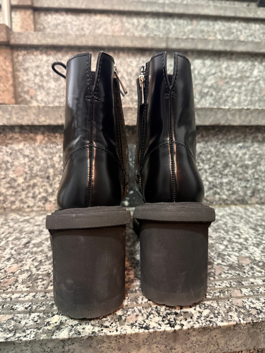 블랙 스티치 워커 부츠 상품이미지3