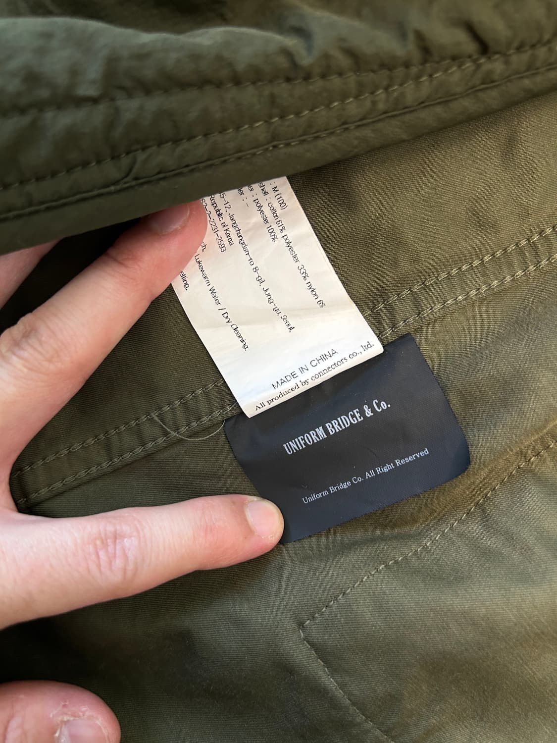 유니폼 브릿지 장진호 파카 카키 상품이미지5