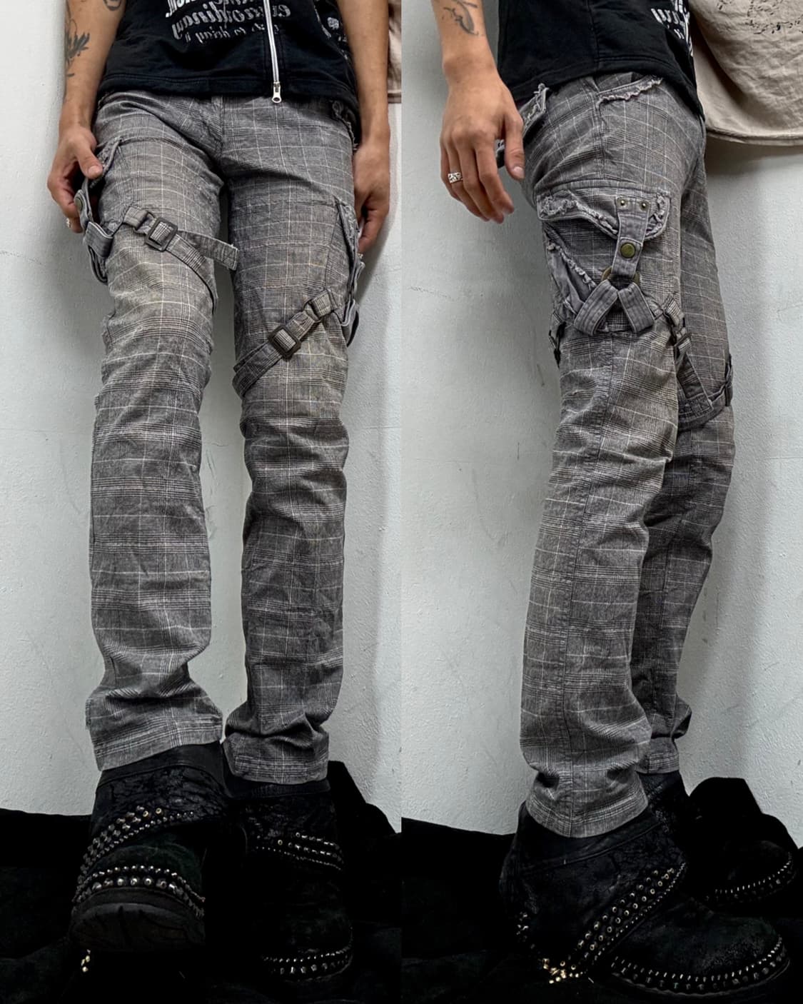 [apestein]00’s Check Bondage Detail Pant 상품이미지1