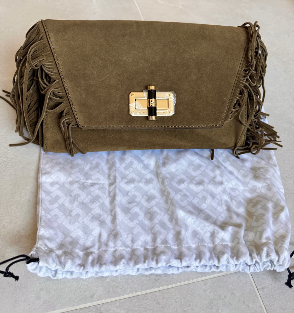 텍있는 새상품DIANE von FURSTENBERG 스웨이드 프린지 클러 상품이미지2