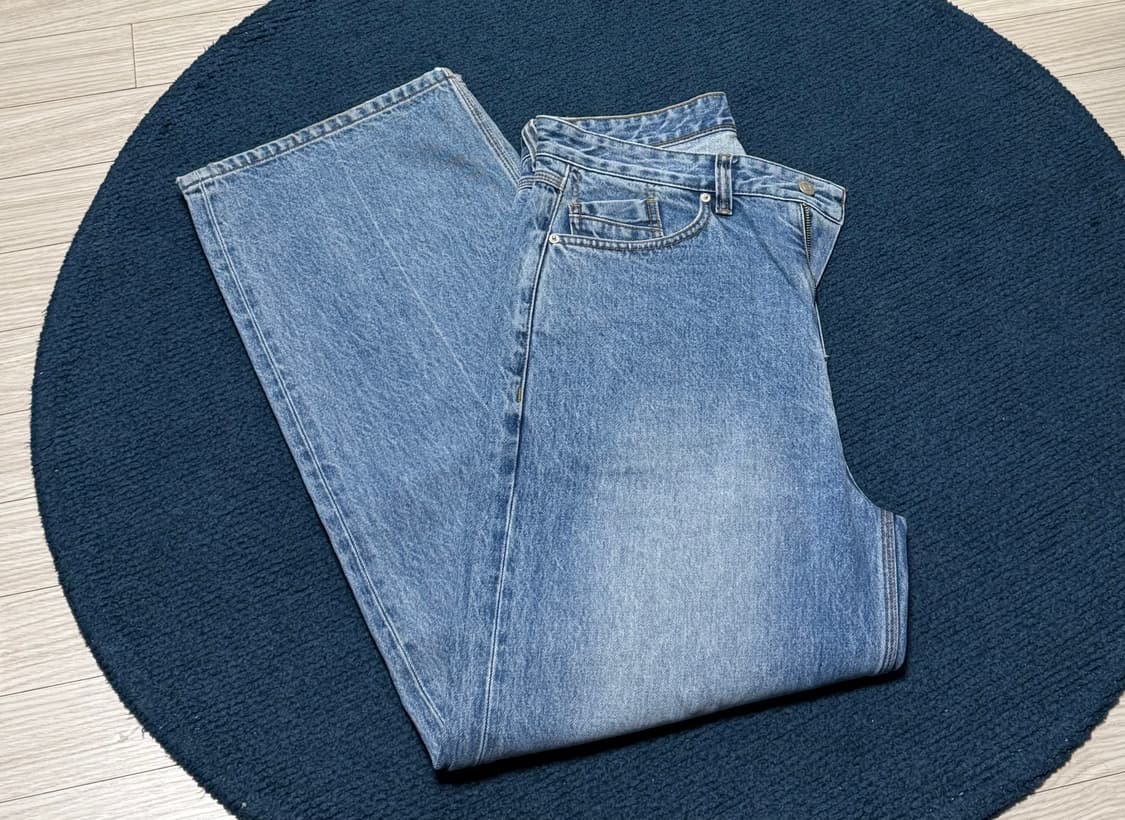 [2] 노운 스트레이트 데님 팬츠 미드블루 상품이미지3