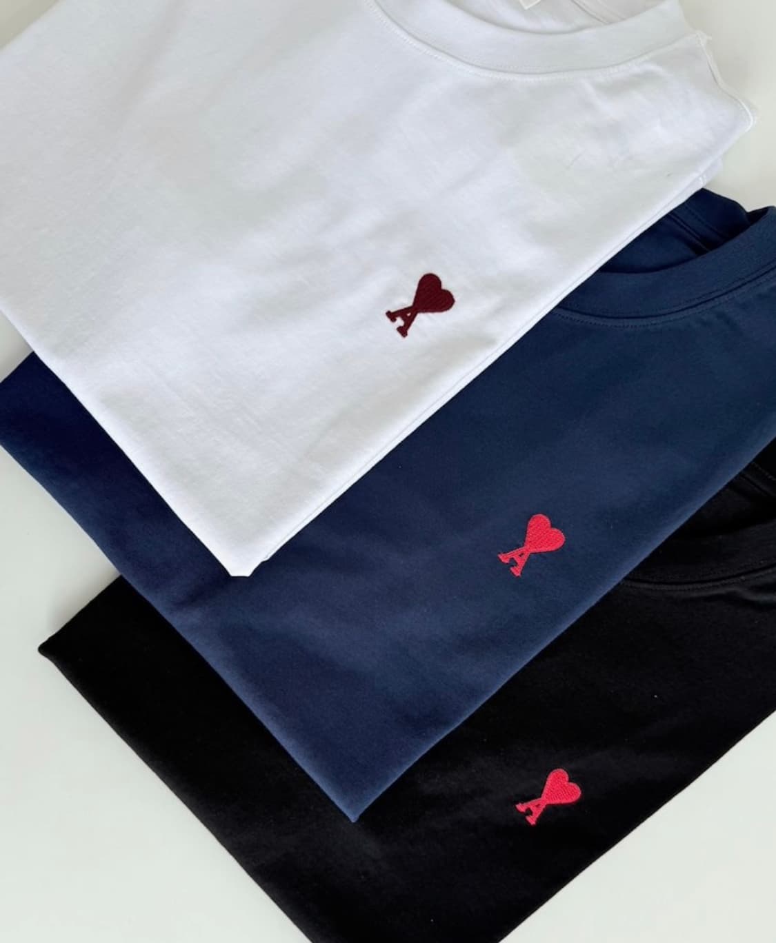 (QR정품인증/새상품) 아미 반팔티 블랙/화이트/네이비 상품이미지1