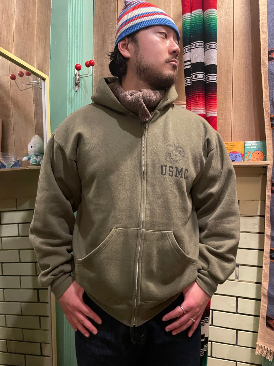 Vintage USMC Full-Zip Hoodie by SOFFE 상품이미지1