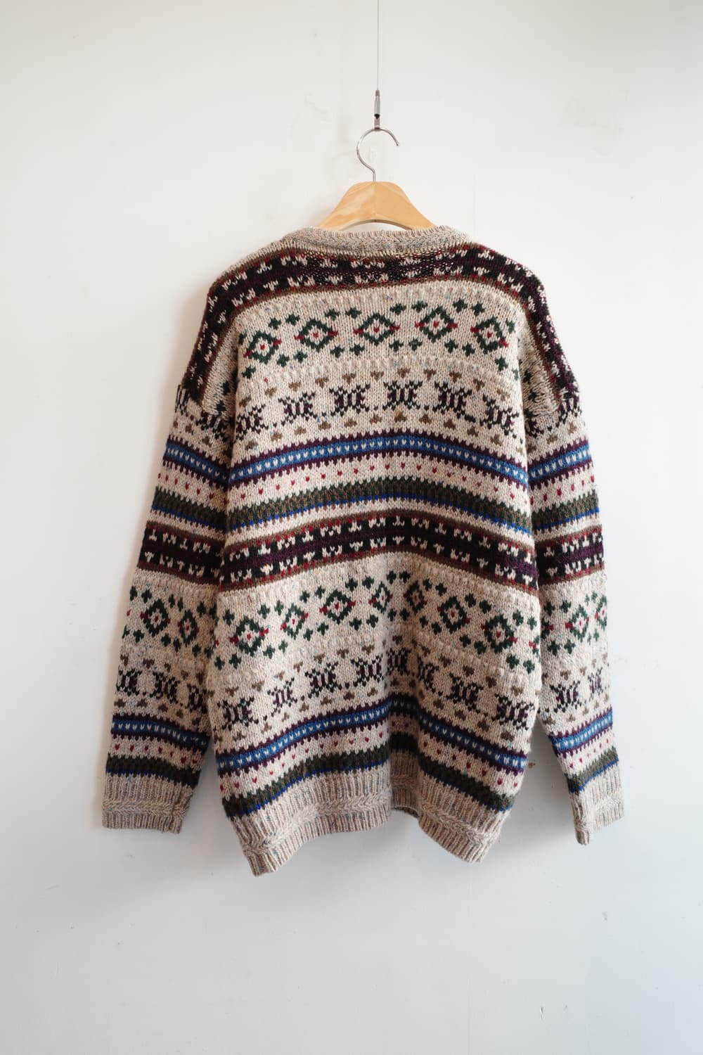 Japan brand 패턴 울 가디건 상품이미지7