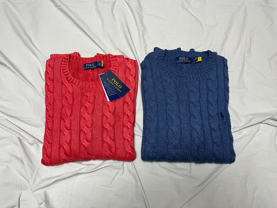 [M] 폴로 케이블 니트 스웨터 상품이미지1