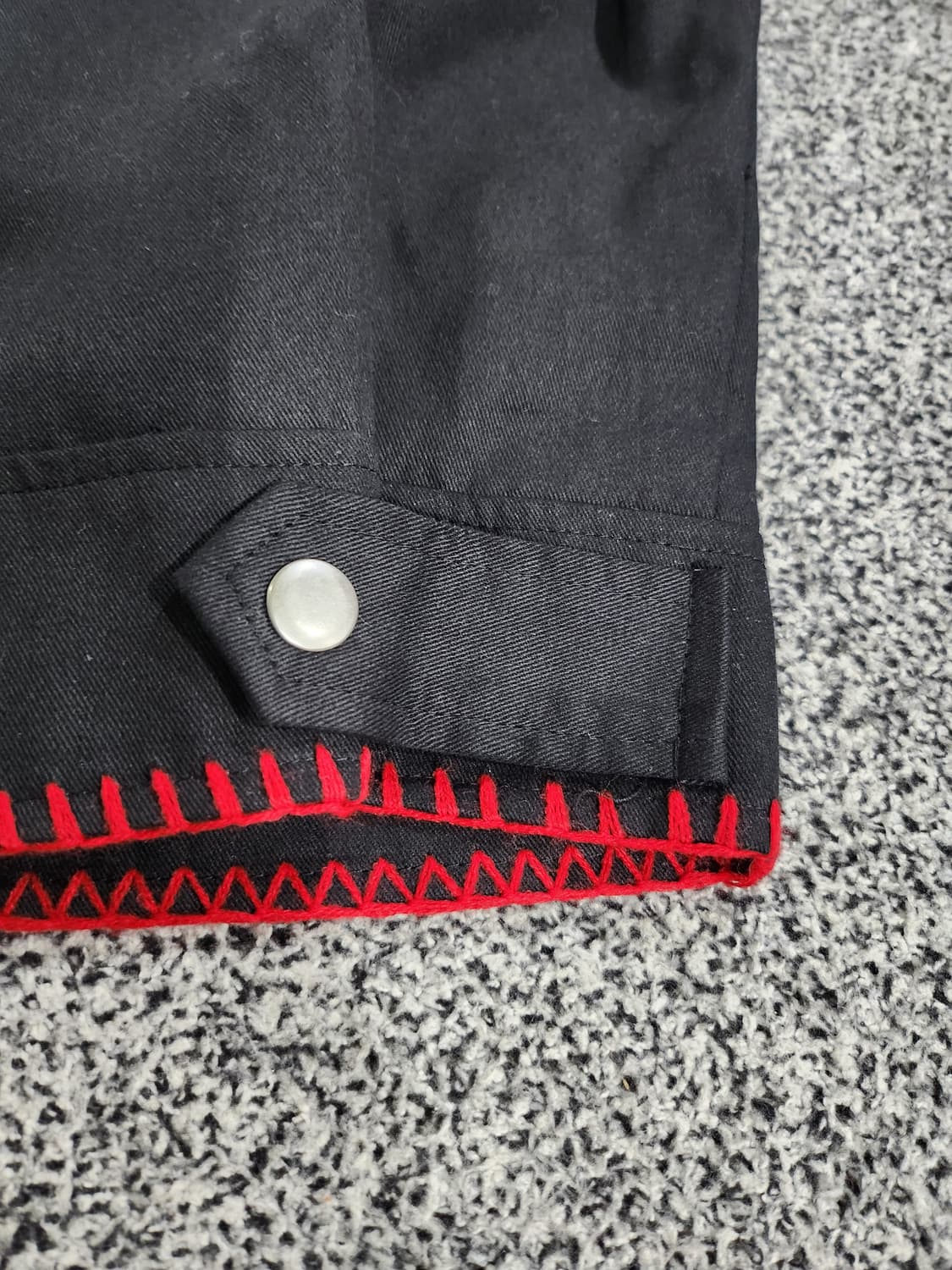 유니크 컬러 스티치 디테일 블랙 집업 자켓 상품이미지8