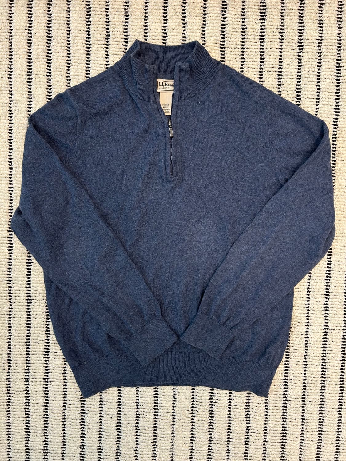 엘엘빈(LLbean) 챠콜 집업 니트 (코튼+캐시미어) 상품이미지1