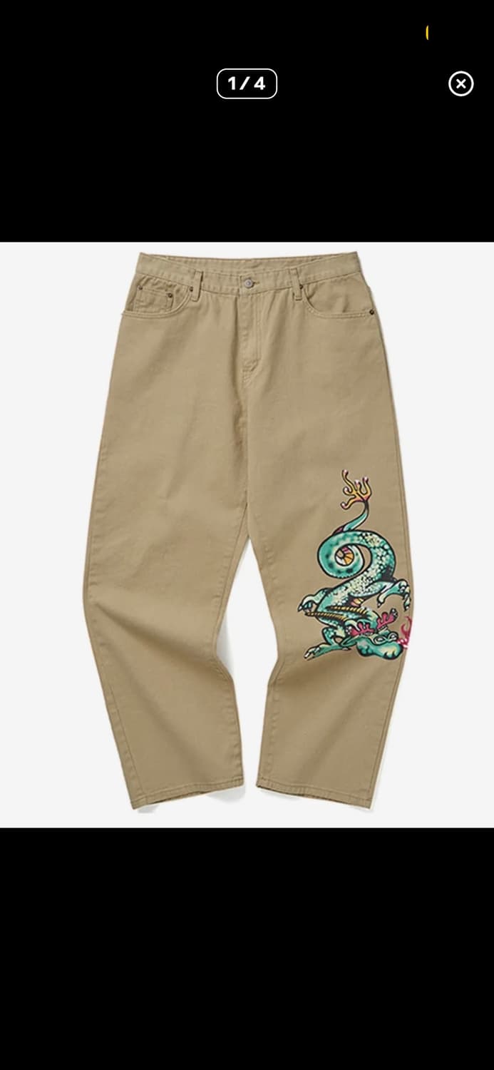 위캔더스 DRAGON DENIM PANTS (BEIGE)xl 상품이미지1