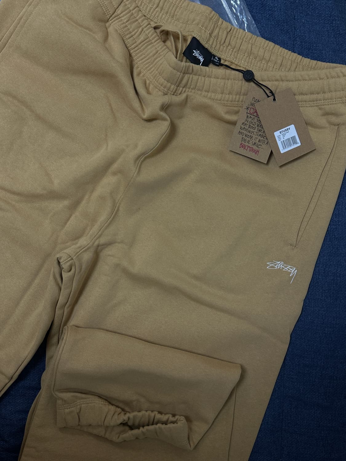 새상품 스투시 오버다이드 로고 팬츠 탄 xl 상품이미지2