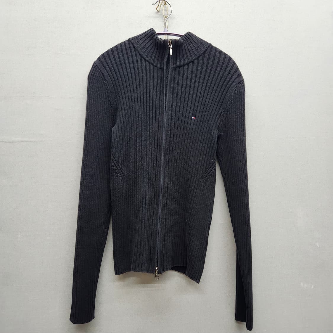 타미힐피거 골지 니트 투웨이 집업 S~M 상품이미지1
